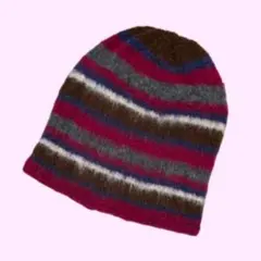 モヘア y2k ビーニー グランジ　アスリート　ニット帽