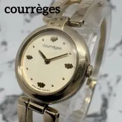【稼動品】courrèges クレージュ　フラワーモチーフ バングル　ゴールドのサムネイル