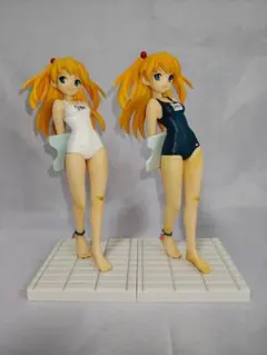 エヴァンゲリオン アスカ エクストラスクール水着フィギュア 2種セット