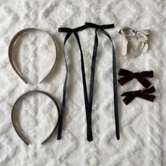 レディース カチューシャ リボン まとめ売り ヘアアクセサリー ヘアクリップ