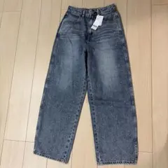 global work ビジュー付デニムバギーパンツ　M 新品