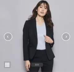 クードシャンス　洗える　日本製　スーツ　上下セット　黒　レディース38