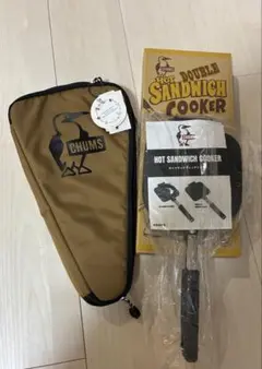 チャムス ホットサンドメーカー ダブル ケースセット 新品未使用　専用ケース付のサムネイル