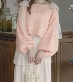 Amber Neige バックリボン 2wayトップス