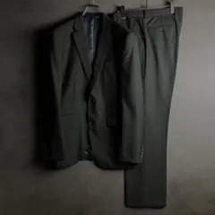 未使用級 LANVINenBleu スーツ52ブラック XL相当シャドーチェック