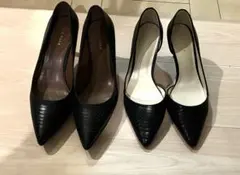 【2足セット】コールハーン⭐️ブラックポインテッドトゥハイヒール