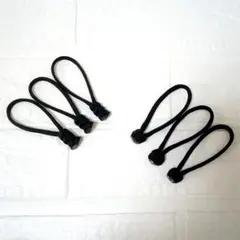 【ハンドメイド品】パラコード　ジッパータブ　黒　6個