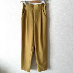 マスタード ウエストゴム カジュアルパンツ