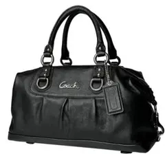 Y2K COACH Leather Handbag Black Boston