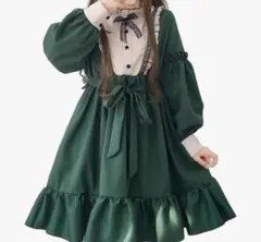 ロリータ ゴスロリ 地雷 量産型 ワンピース 緑色 コスプレ
