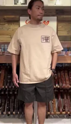 スタンダードカリフォルニア Easy Work Shorts Olive XLのサムネイル