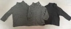 UNIQLO⭐︎ストライプデザイン ロングTシャツ 3セット　サイズ80