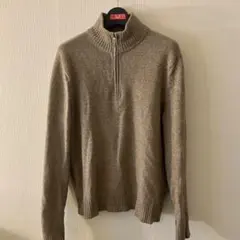 GRAN SASSO カシミヤ混 ハーフジップニットセーター イタリア製 50 
