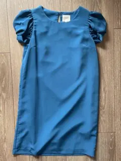 Ray BEAMS レイビームス◎美品◎ブルーひざ丈オケージョンワンピース