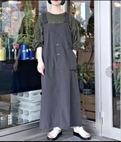 niko and… ニコアンド ナイロンワークジャンパースカート　Ｌ