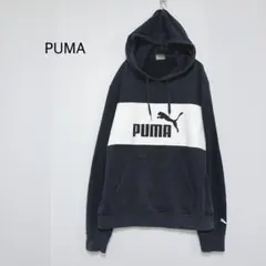 PUMA プーマ パーカー スウェット ビッグロゴ ネイビー S スポーツ