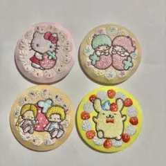 サンリオ 刺繍缶バッチ 4点セット