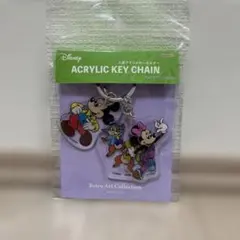 ３連アクリルキーホルダー　ディズニー　ミッキー　ミニー　チップとデール