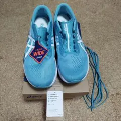 asics マジックスピード4 WIDE 水色 ランニングシューズ　29.0cm