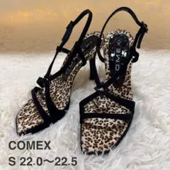 【COMEX 】レオパードアンクルストラップサンダル22.0〜22.5☆未使用級のサムネイル