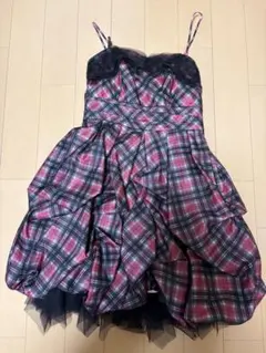 Daryl Diamondチェック柄ピンクワンピース