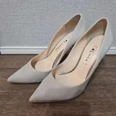 DIANA グレー スエード ポインテッドトゥパンプス