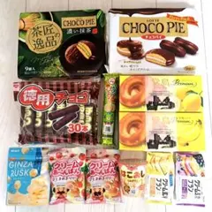 ✨人気お菓子12点セット ロッテチョコパイ2種 堂島プレミアムドーナツなど✨のサムネイル