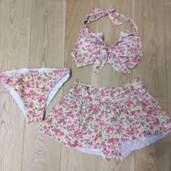【REBECCA TAYLOR】花柄　セパレート水着　３点セット