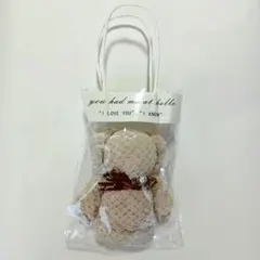 くまさん タオルハンカチ ベージュ ギフト