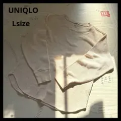 UNIQLO ユニクロ ベージュ ワッフル生地 長袖Tシャツ レディース L