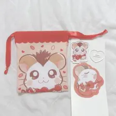 とっとこハム太郎 プチ巾着 アクリルスタンド ダイカットステッカー トンガリくん