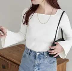 [新品]Discoat リブスクエアネックプルオーバー