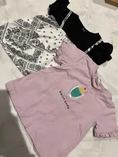 半袖シャツフリル2点セット（95cm未満）