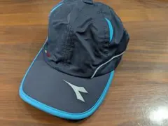 diadora テニスキャップ ネイビー ブルー