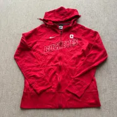 NIKE BUCKEYES THERMA-FIT パーカー L 赤 ダメージ有