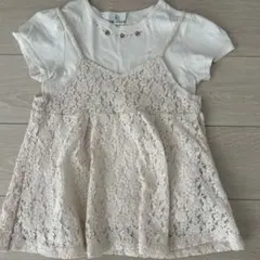 サイズ130〜140 ピンク　組曲　クミキョク Tシャツ　キャミソールセット