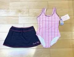【新品・タグ付】女の子用水着　スカート付きワンピース140