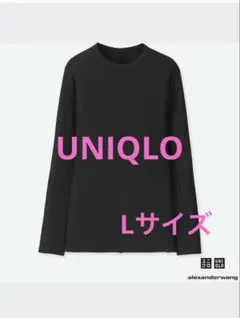 UNIQLO ユニクロ ヒートテック リブクルーネックT 長袖 L ブラック