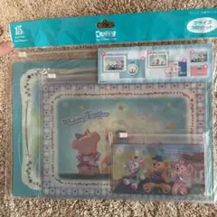 ディズニーシー　15周年　ダッフィー  ファスナー付きケースセット