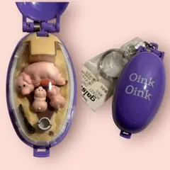 ポケットクリッター　ぶた　昭和　平成　レトロ　ヴィンテージ　キーホルダー　雑貨