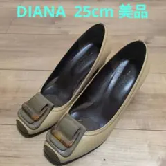 【即日発送】DIANNA ベージュ スクウェアトゥ　パンプス 25　ハイヒール