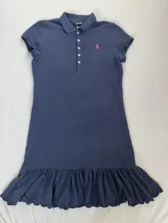 ラルフローレン ネイビー ポロシャツスタイル ワンピース 半袖　女児