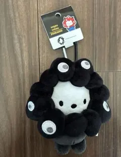 サンリオ　ポチャッコ　黒ミャクミャクなりきりマスコットキーホルダー　カラビナ付き