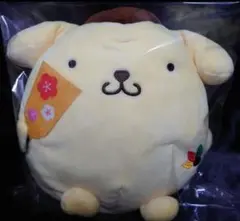 【新品タグ付】ポムポムプリン ぬいぐるみ 正月 羽子板 モチモチボールクッション