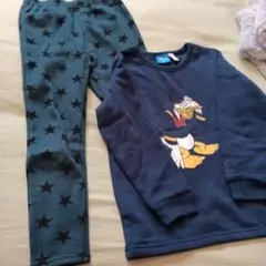 あったか　裏起毛　ズボン　パンツ　トレーナー　ドナルドダック　ディズニー