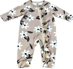 SHEIN 花柄ラッシュガード 3-6ヶ月　70cm ロンパース