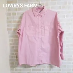 【処分SALE!!最終値下】LOWRYS FARM コットンライクオーバーシャツ