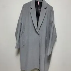 COMME CA ISM グレー チェスターコート Lサイズ