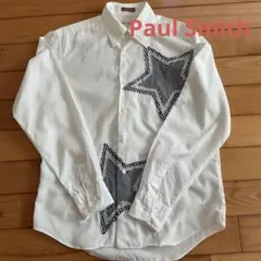 ポールスミス　星柄　長袖　コットンシャツ　スター　ギンガムチェック