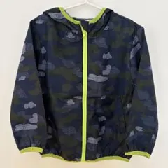 ネイビー・カモフラージュ フード付きジャケット